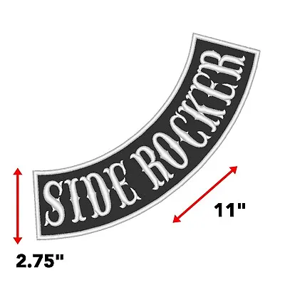 Custom Embroidered Side Rocker Vest Patch Motorcycle Biker Patch Club MC 11  (B) • $15.50