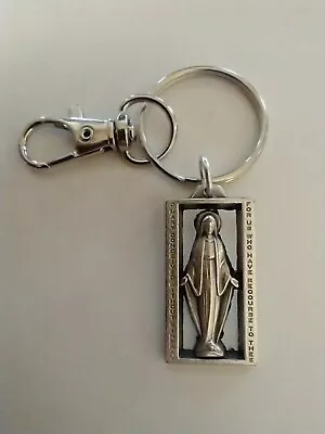 Catholic Art Deco Miraculous Medal Silhouette Keychain Key Chain • $10.99