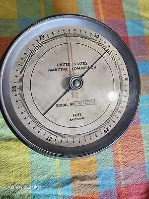 United States Vintage Maritime Commission Barometer By Friez Baltimore • $47