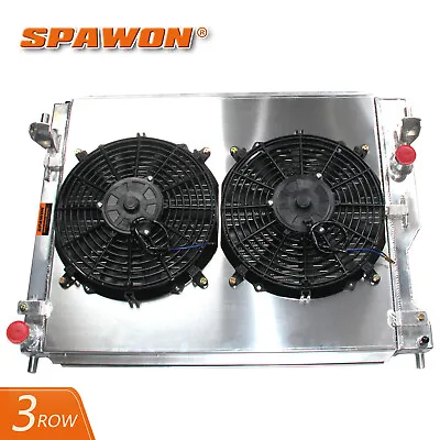 3Row SPAWON Aluminum Radiator With Fan Shroud For Ford 2005-2014 Mustang MT 2789 • $200