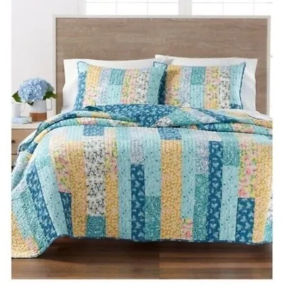 Martha Stewart Collection Amalfi Stripe Quilts. $220 Value • $40