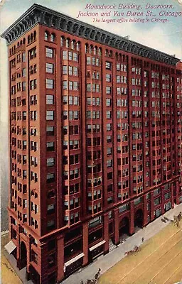 Monadnock Building Dearborn & Jackson Chicago Illinois 1910c Postcard • $7