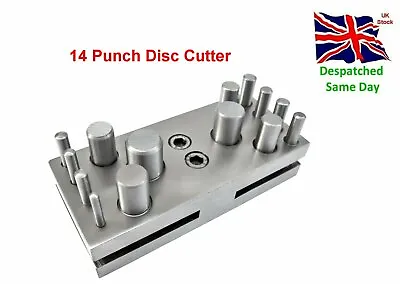 £26.99 • Buy Disc Cutter With 14 Punches Jewellery Hobby Tools Set Steel Construction
