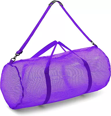 Mesh Duffle Bag With Zipper And Adjustable Shoulder Strap 15” X 36” - Multipurp • $28.88