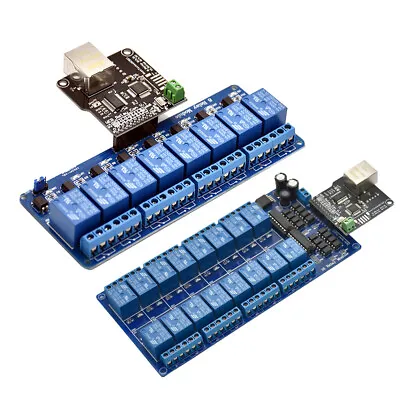 £51.31 • Buy 8/16 Channel Relay Controller Coard With RJ45 Ethernet Remotely Control Module