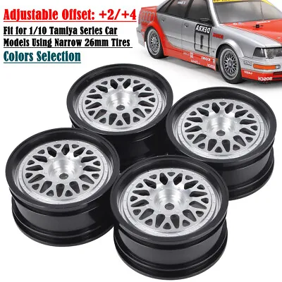 Aluminum Wheel Rims Adjustable Offset For Tamiya TT-02 TT-01E F103GT Touring Car • $48.96