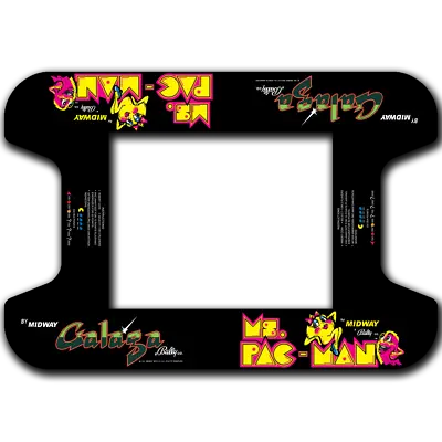 Ms. Pac-Man - Galaga Arcade Cocktail Adhesive Underlay Sticker Decal Kit • $79.95