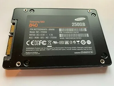 Samsung 840 250gb SSD (2.5in Form Factor) • £30