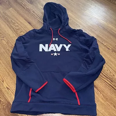 Men’s Under Armour Navy Midshipman Army Navy Game NASA Pullover Hoodie • $17