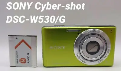 SONY Digital Camera Green DSC-W530 Cyber Shot 4x Optical Zoom From JPN W/ Chager • $129.50