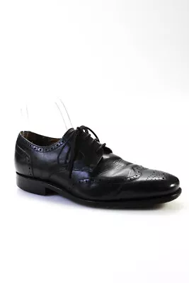 Florsheim Mens Leather Oxford Dress Shoes Black Size 7 Wide • $34.81