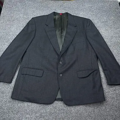 Savile Row Macys Suit Jacket Blazer Mens Size 50 Dark Gray 2 Button Sports Coat • $58.49