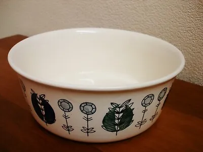 Egersund Norway Floral Abstract Fruit / Serving Bowl - Mid Century 8.5  X 3  • £15