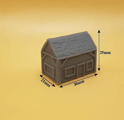 6mm SCALE MODEL COTTAGE BUILDING With TILED ROOF - UNPAINTED - Quantity 1 • £3.80