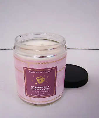 Bath & Body Works  RASPBERRIES & WHIPPED VANILLA  7 Oz 1-Wick Candle ~ NEW • $6.50