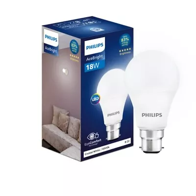 PHILIPS 18-watt LED Bulb AceBright High Wattage Crystal White Pack Of 1 With /FS • $14.66