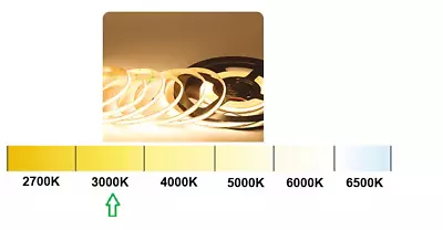 5M 12V/24V COB  LED Strip Light Warm Natural Cold White 3000K 4000/6000 Bi-Color • $24.49