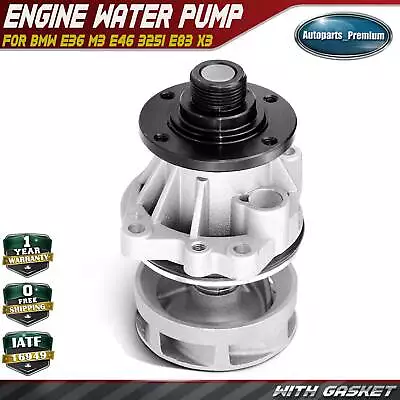 New Engine Water Pump W/ Gasket For BMW E34 E36 E39 E46 E53 E83 E85 1992-2006 • $43.45