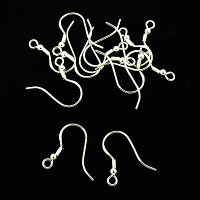 925 Sterling Silver Fish Hook Earring Wires Ear Ring 10 Pairs Se95 • £15.95