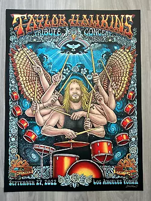 $225 • Buy Taylor Hawkins Tribute Concert EMEK Poster 9/27/22 Foo Fighters LosAngeles Forum