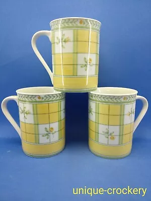 3 X Marks And Spencer Home Yellow Rose Mugs • £22.50