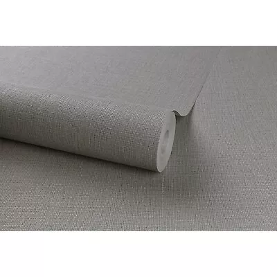 Deco 4 Wall Linen Unplugged Grey Paste The Wall Wallpaper UN1004 • £12