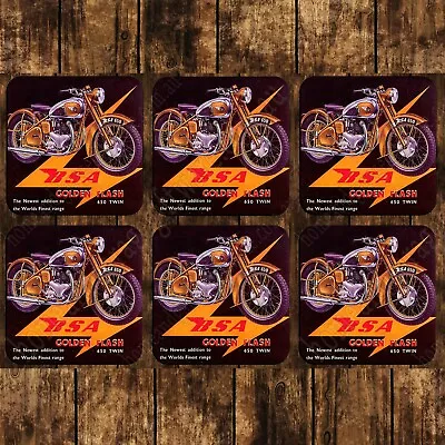 Mug Coasters - Set Of 6  - Bsa Golden Flash • $39.90