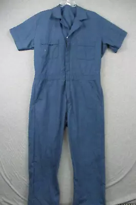 Vintage Big Ben Coveralls Mens Large Short Blue Mechanic Jumpsuit Garage Work • $32.86