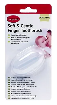 Clippasafe Home Finger Tooth Brush Teething Baby Infant First Toothbrush New • £3.99