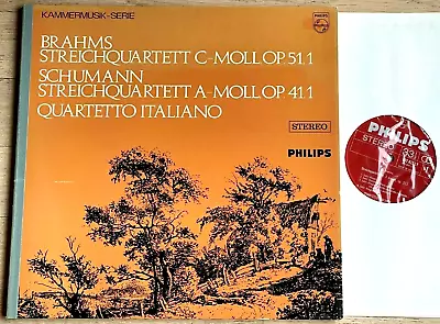 QUARTETTO ITALIANO String Qts BRAHMS SCHUMANN 1967 ED1 PHILIPS STEREO LP MINT • $18
