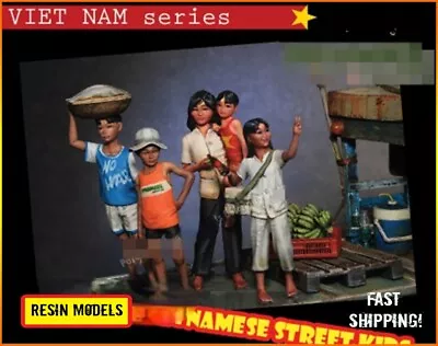 1:35 Resin Figure Model Kit 5pcs Vietnam War Civilian Women & Children Unpainted • $21.84