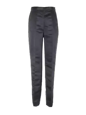 NWT J.Crew Tall High Rise Cigarette Trouser In Black Satin Side Zip Pants 6T • $62