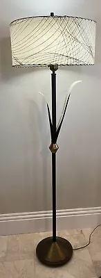 Mid-Century Modern Majestic Brass Floor Lamp W/Original Shade. Rare • $800