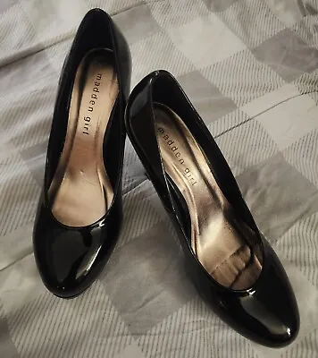 Madden Girl High Heel Shoes Black Patent Leather Stiletto Pumps Size 6M *485 • $11.85