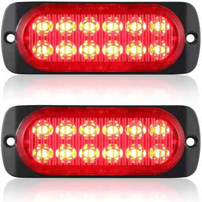 Pack Of 2 Aluminum Housing Red LED Trailer Stop Brake Turn Tail Lights DOT Comp • $24.57