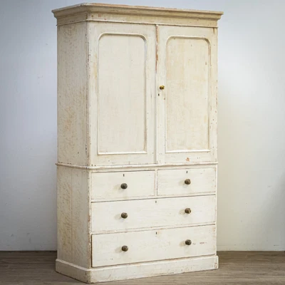 £2440 • Buy White Painted Pine Linen Press Cupboard