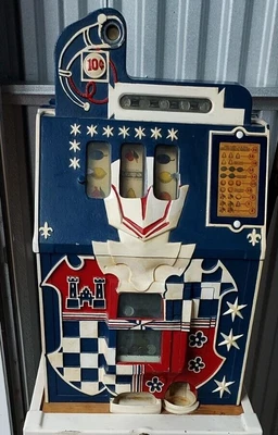 $2999.95 • Buy Antique 1936 MILLS CASTLE 10¢ Dime Slot Machine WORKS Keys Base One Armed BANDIT