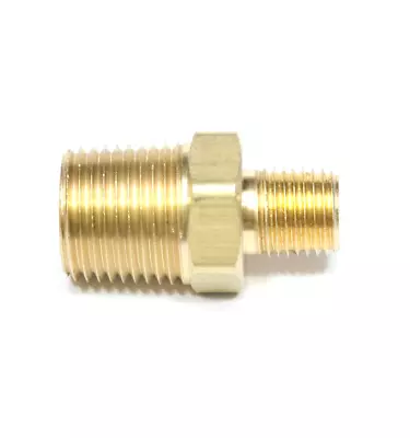 Hex Male Pipe Nipple Reducer 1/2 To 1/4 Npt Brass Fitting Air Water Fuel Oil Gas • $8.51