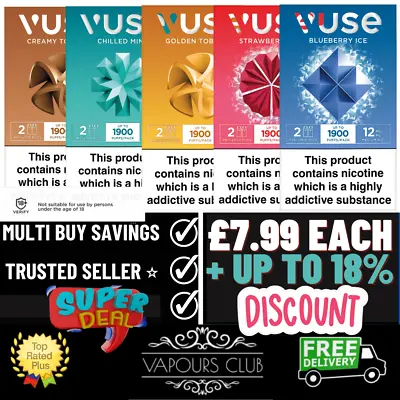 VUSE EPOD Vuse Refill Cartridges | Vuse Pro Pods Premium | As Low As £6.55 !!! • £7.99