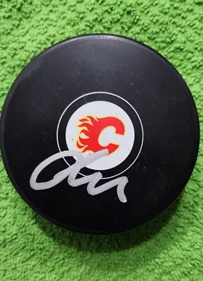 Jacob Markstrom Signed Autographed Calgary Flames Logo Puck • $25