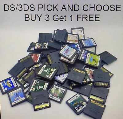 $29.95 • Buy Nintendo DS/3DS Games Game Carts Pick & Choose Video Games Buy 3 Get 1 Free