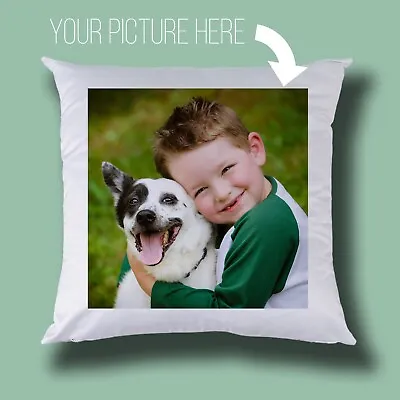 Personalized Premium Soft Photo Cushion Gift With Your Image Text - With Filling • £16.99