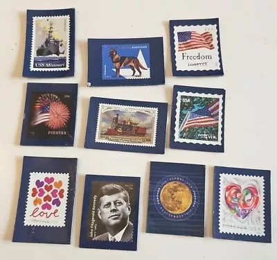 Lot Of 10 Forever Stamp Refrigerator Magnets Fridge Set Advertising  • $11.66