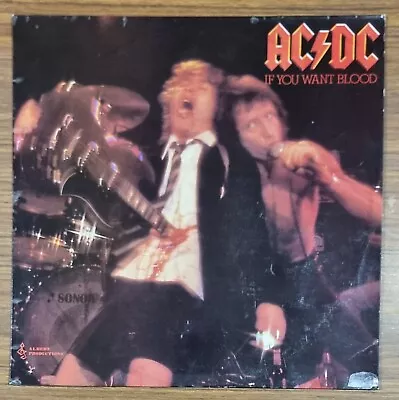 AC/DC  If You Want Blood LP First Pressing Blue Albert Laminate Sleeve APLP 034 • $329