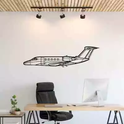 Wall Art Home Decor 3D Acrylic Metal Plane Aircraft USA Silhouette Citation 650 • $299.19