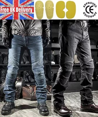  Mens Fitted Motorcycle Jeans Motorbike Pants Denim Trousers Made With Kevlar  • $68.19