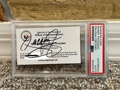 $999.88 • Buy Rare! Manny Pacquiao Signed Auto Congress Business Card Psa Slabbed Proof