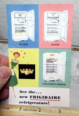 Vintage 1954 Frigidaire Refrigerator Postcard For Cycla-Matic Imperial Fridge • $4.99