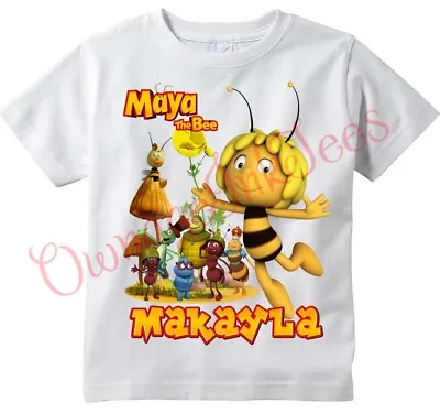 MAYA The BEE Custom T-shirt PERSONALIZE Birthday Gift ADD NAME • $10.99