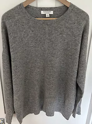 £25 • Buy M&S Autograph 100% Cashmere Grey Speckled Jumper Size Large